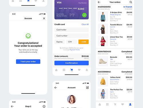 創意折扣品牌電商 服飾鞋帽商城APP與H5界面UI設計及系統定制開發